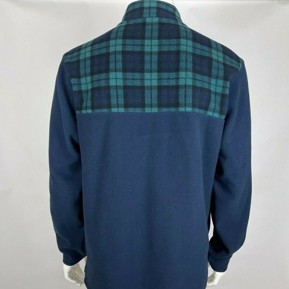 Brooks Brothers 1/2 Zip Fleece Pullover Sweater Long Sleeve Blue Mens XL EUC - Picture 2 of 15